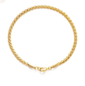 Serpentine Gold Chain Bracelet
