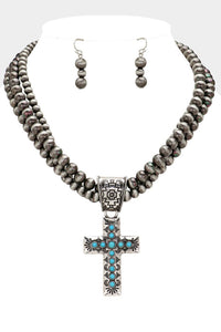 Multi Layered Cross Necklace