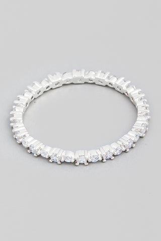 Evelyn Eternity Band in Silver