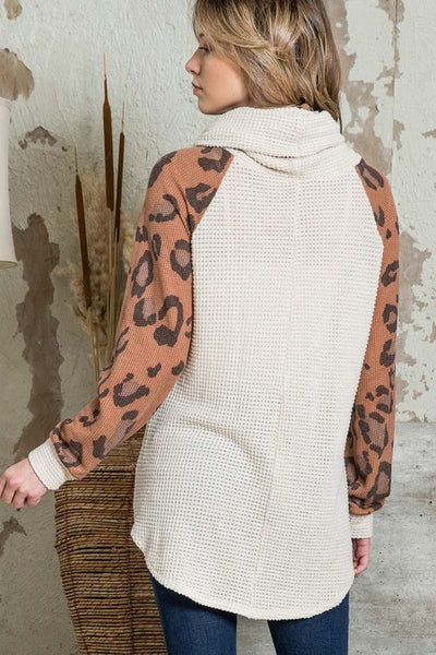 Morgan Leopard Mockneck