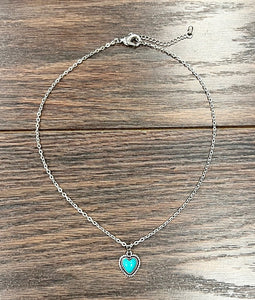 Turquoise Heart Necklace