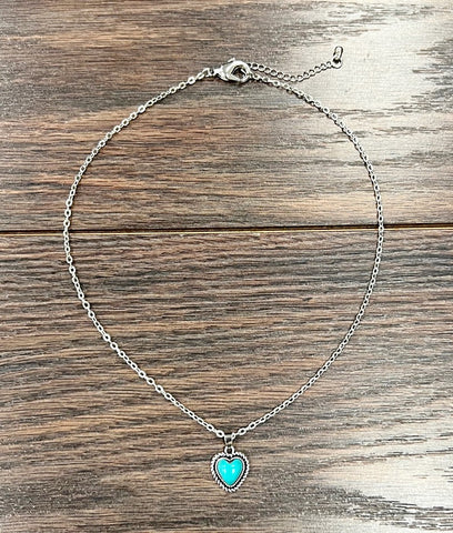 Turquoise Heart Necklace