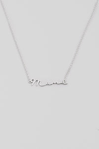 Mama Handwritten Necklace in Silver