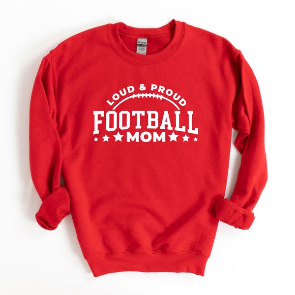 Proud Football Mom Graphic Sweatshirt