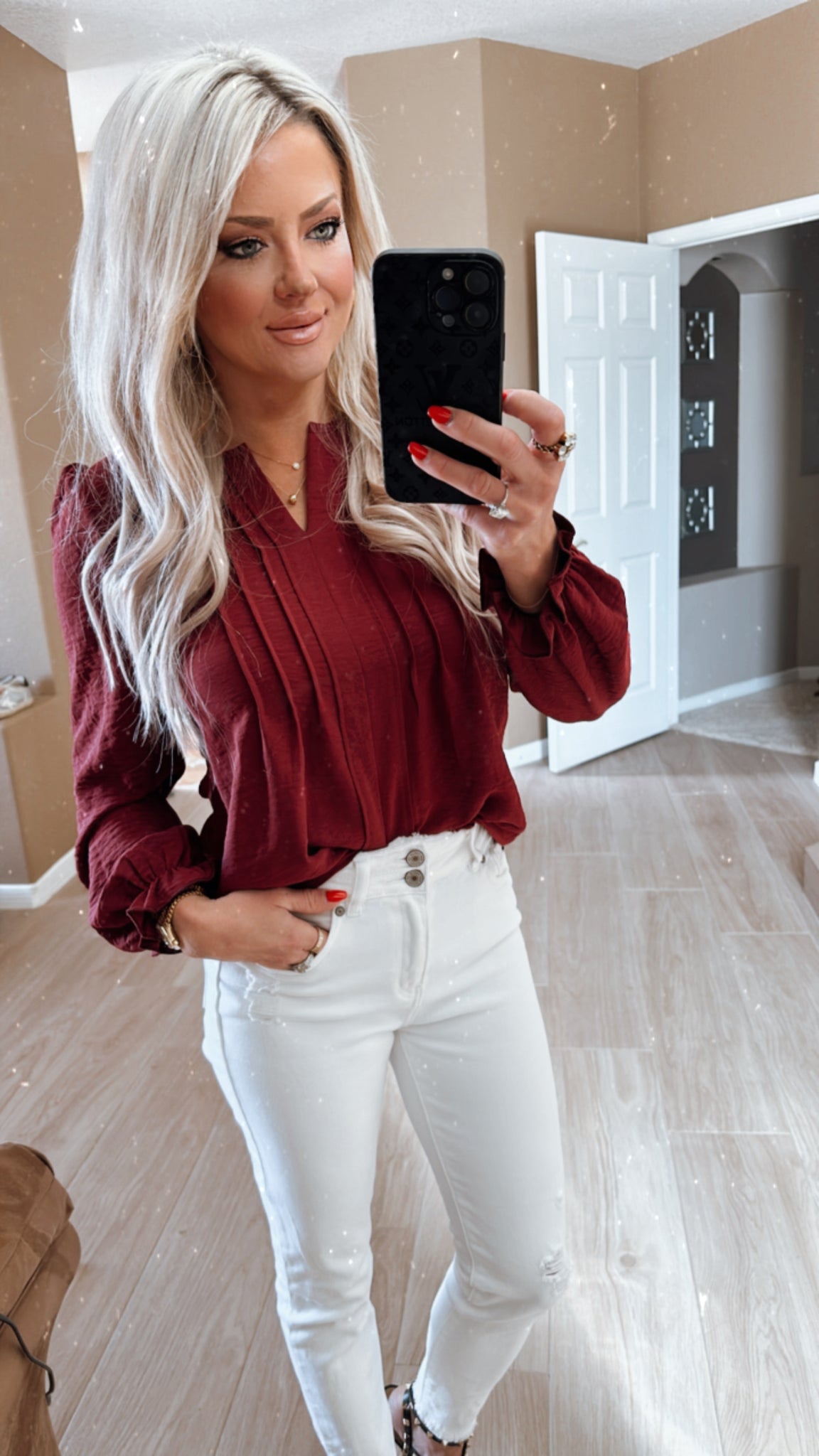 Kate Blouse in Wine