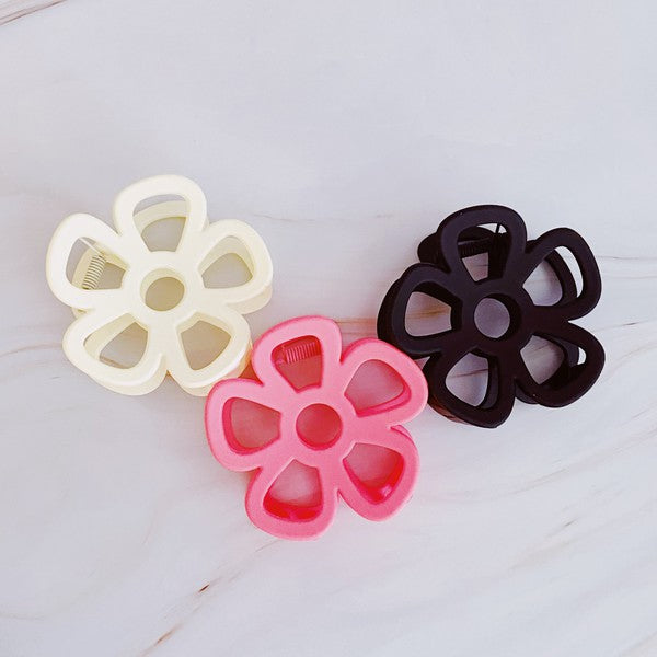 Flower Hair Claw Set Of 3