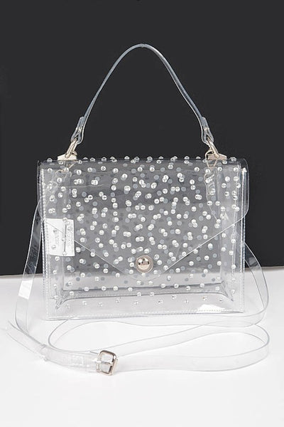 Rhinestone Cleared Crossbody Stadium Bag