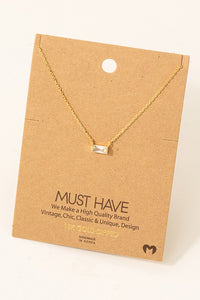 Sloan Solitare Necklace in Gold