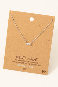 Sloan Solitare Necklace in Silver