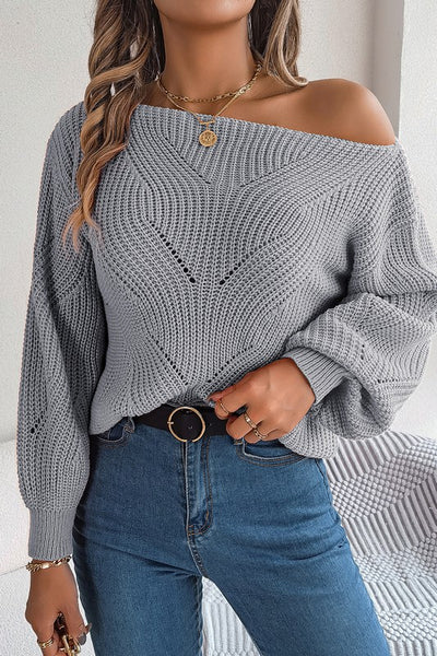 Bailey Boatneck Sweater in Gray