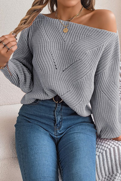 Bailey Boatneck Sweater in Gray