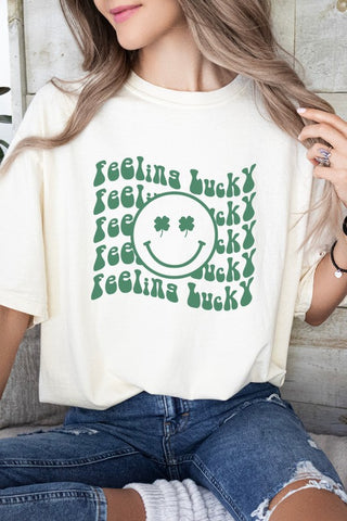Feeling Lucky St Patrick's Day Smiley Face Shirt