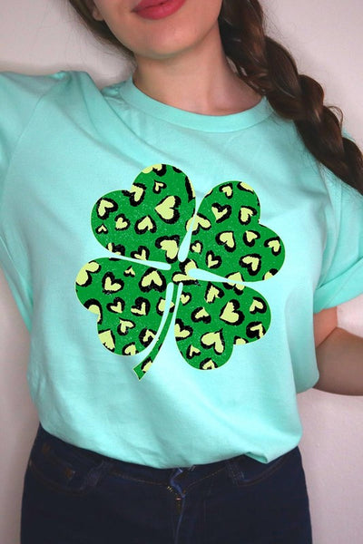 Four Leaf Clover St Patricks Day Graphic T Shirts