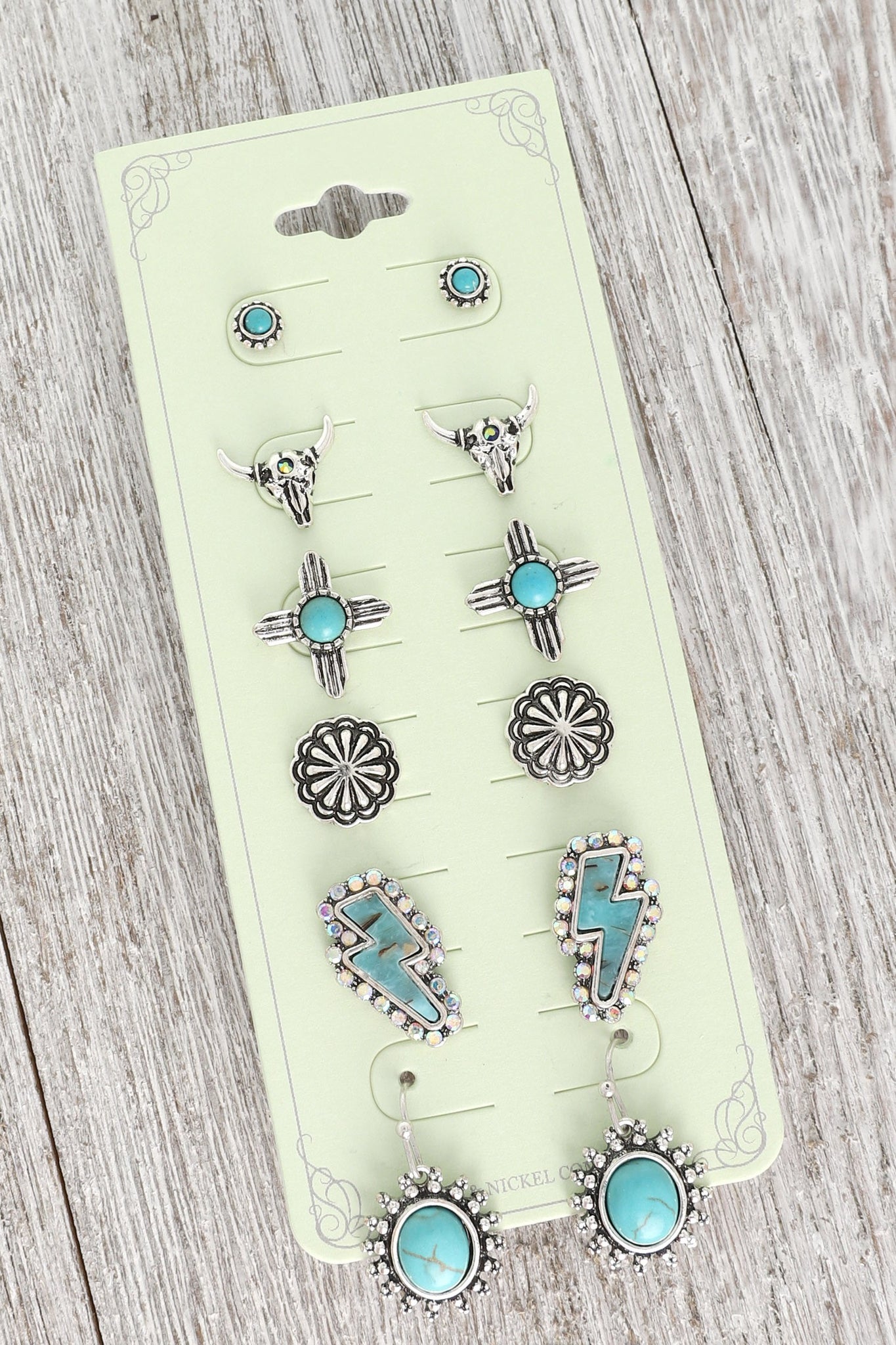 Southwestern 6 Piece Earring Set