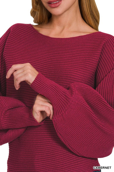 Carleigh Sweater in Cabernet