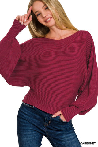 Carleigh Sweater in Cabernet