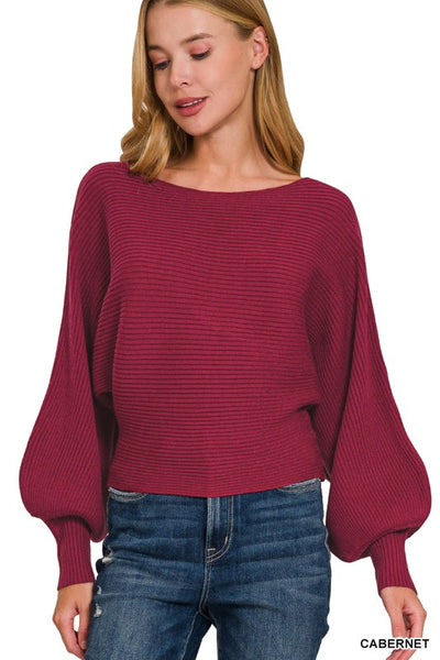 Carleigh Sweater in Cabernet