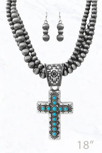 Shannon Cross Necklace Set