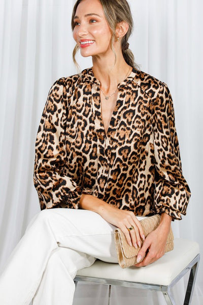 Lainey Leopard Blouse