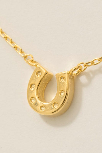 Lucky Horseshoe Necklace in Gold
