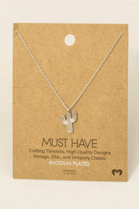 Cactus Necklace in Silver