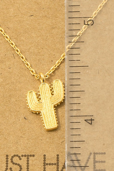 Cactus Necklace in Gold