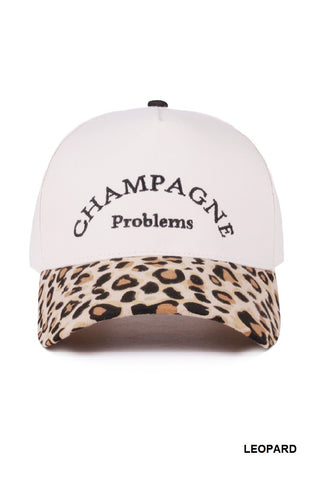 Champagne Problems Hat in Leopard