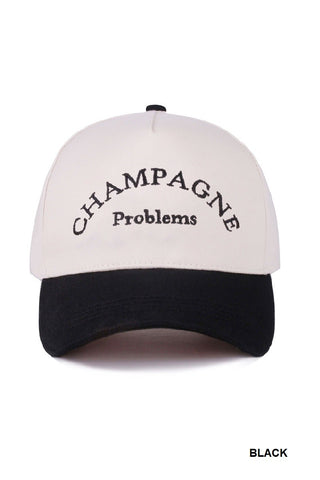 Champagne Problems Hat in Black