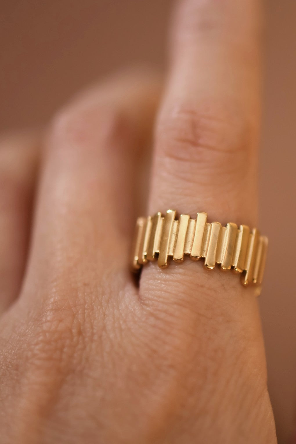 Fluted Gold Ring