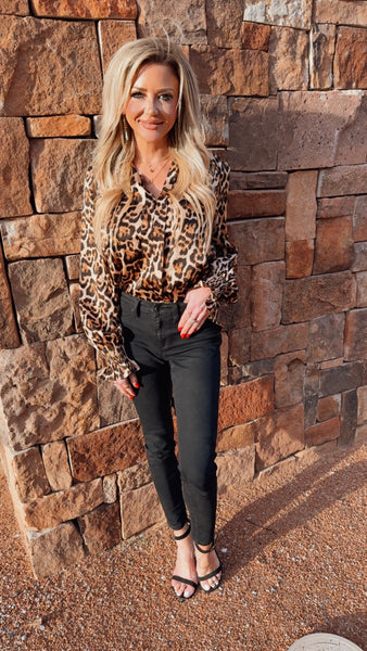 Lainey Leopard Blouse