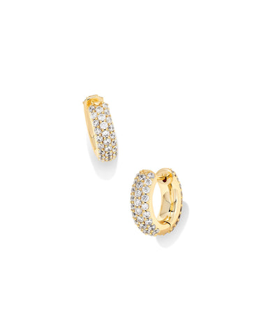 Mikki Pave Huggie Earring in Gold