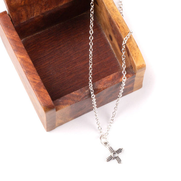 Root & Feather - Tiny Zia Charm Necklace