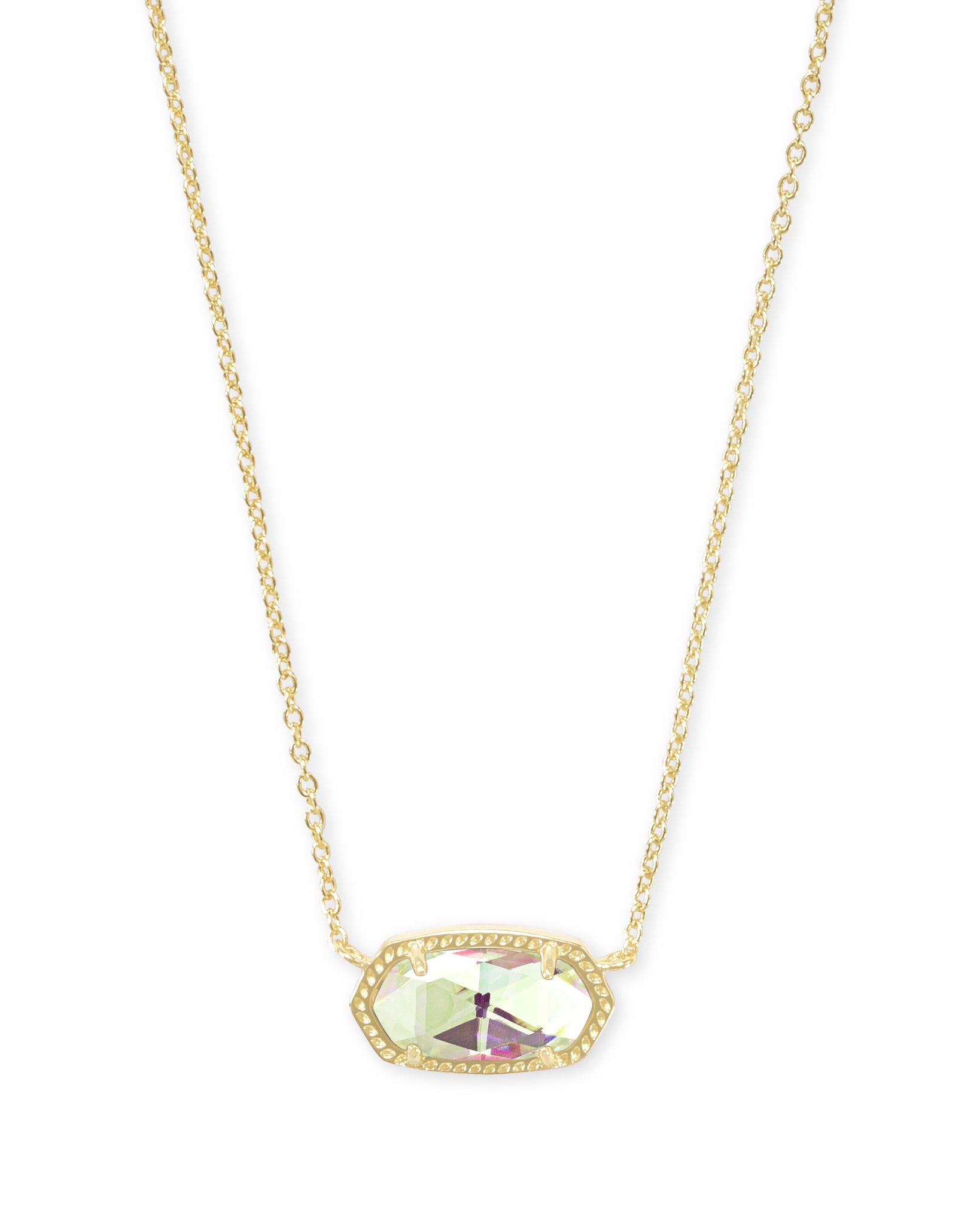 Elisa 20" Pendant Necklace in Gold Dichrotic Glass