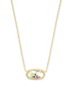 Elisa 20" Pendant Necklace in Gold Dichrotic Glass