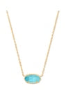 Elisa Short Pendant Necklace in  Gold Turquoise Magnesite