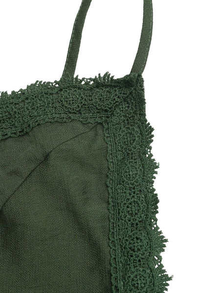 Ella Emerald Boho Lace Maxi Dress