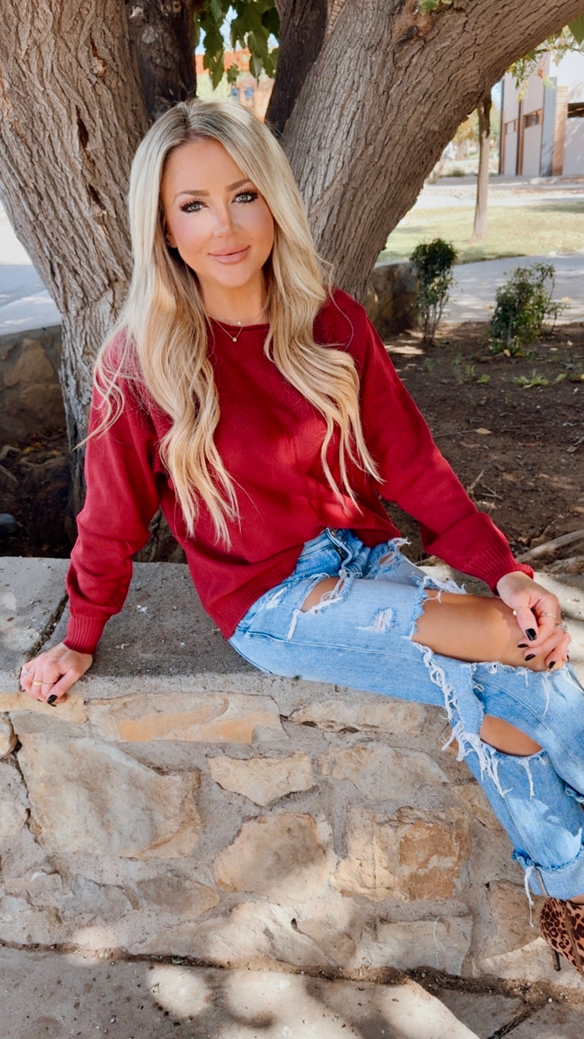 Carson Cabernet Sweater