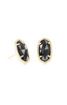 Ellie Stud Earrings in Gold Black