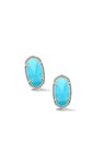 Ellie Stud Earrings in Silver Turquoise Magnesite