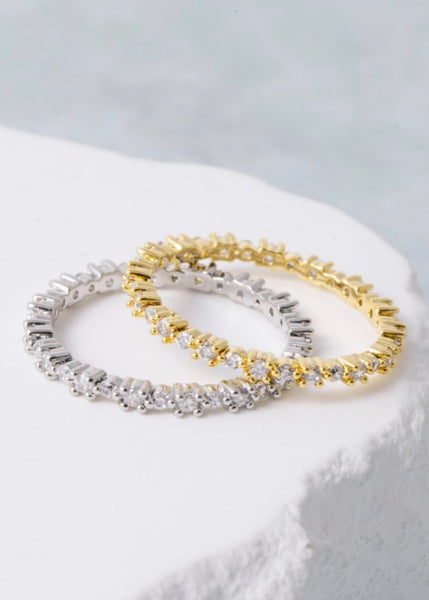 CZ Pave Eternity Band in Silver