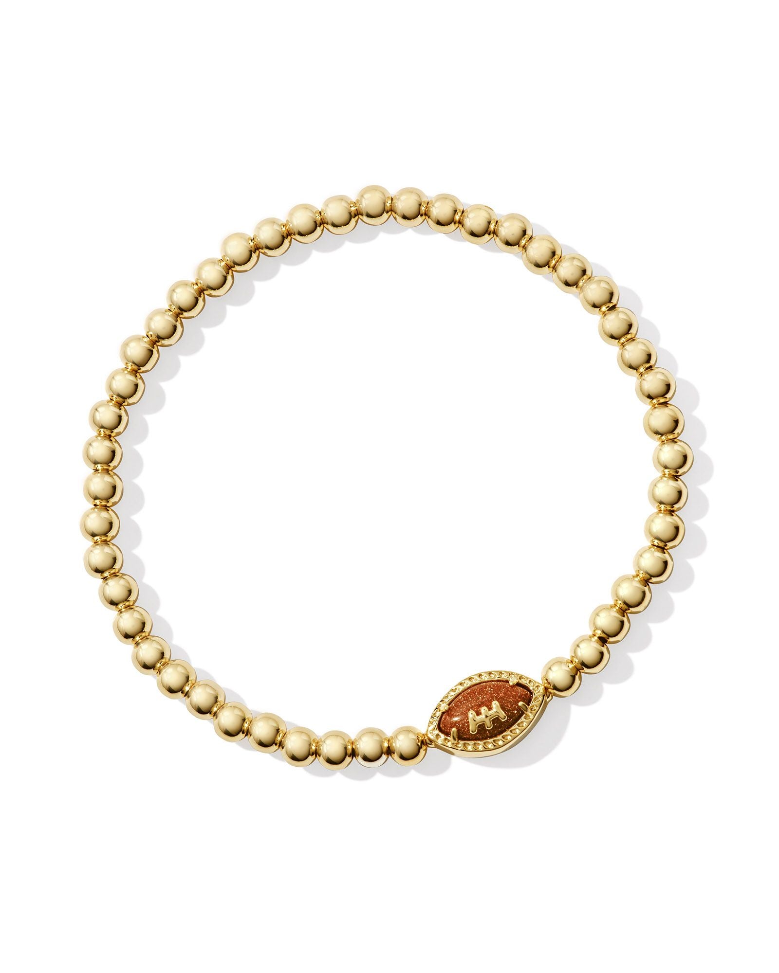 Football Stretch Bracelet in Gold