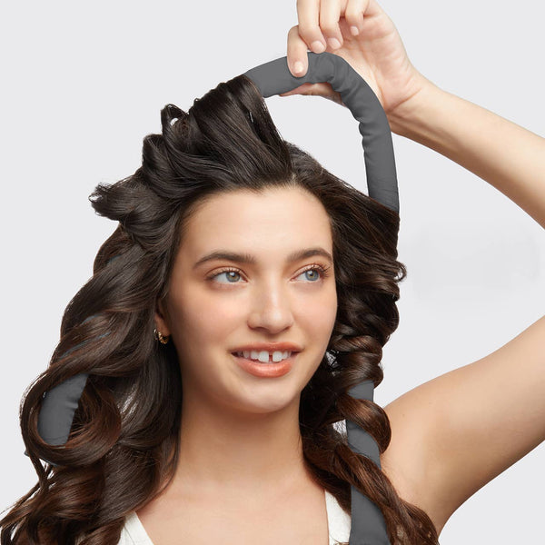 KITSCH - Satin Heatless Curling Set - Charcoal