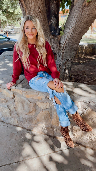 Carson Cabernet Sweater