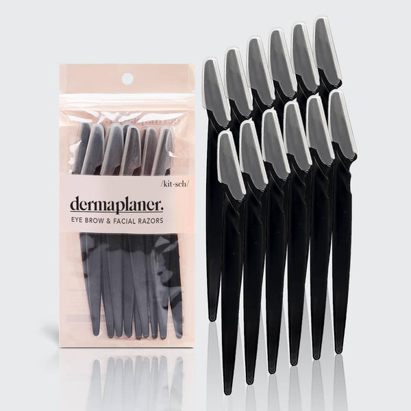 KITSCH - Dermaplaner 12 pack - Black