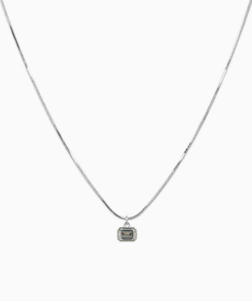 Emerald Pendant in Silver