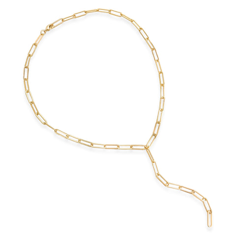 Paperclip Lariat Necklace