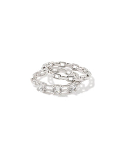 Lexi Ring Set in Rhodium