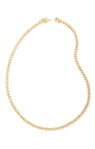 Larson Tennis Necklace in Gold White CZ