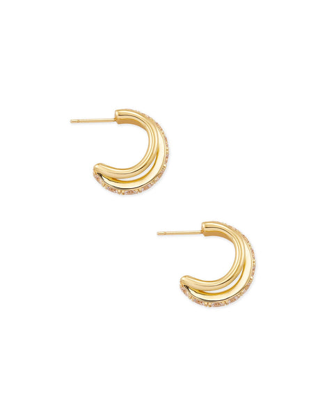 Livy Huggie Earrings in Gold