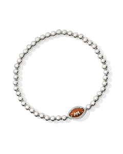 Football Stretch Bracelet in Rhodium